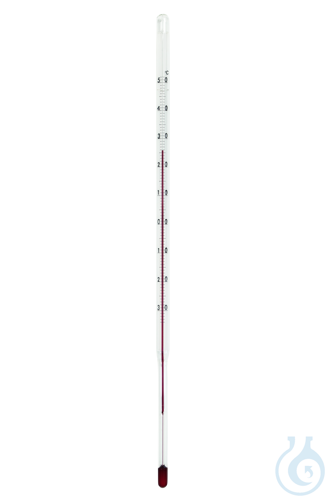 Stockthermometer ähnlich DIN 16178, -30+50:1 °C, rot, UT 105 mm, ET 89 mm, GL 34